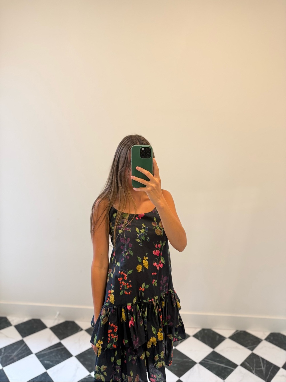 Cara Cara Floral Black Dress XS - Picture 10 of 11